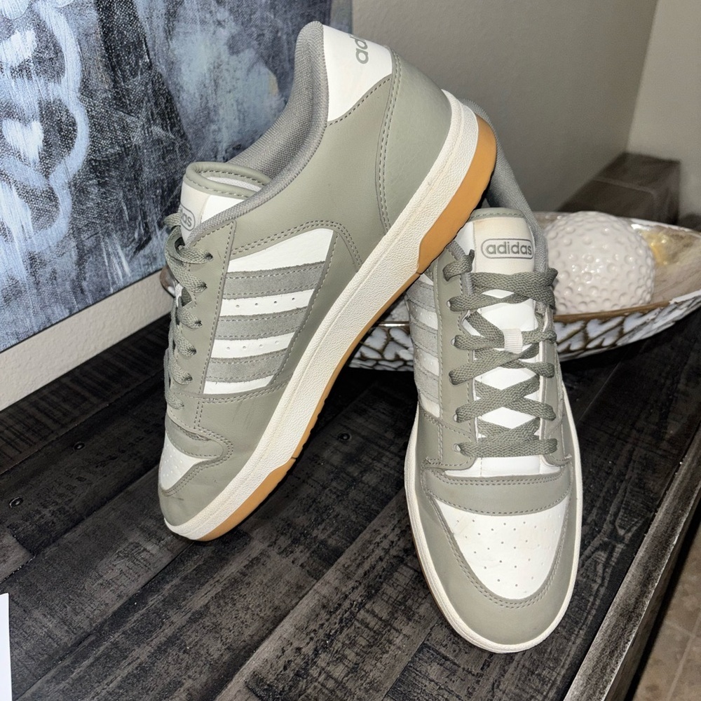 Adidas Break Start in Silver Pebble / Chalk White Mens SZ 11​